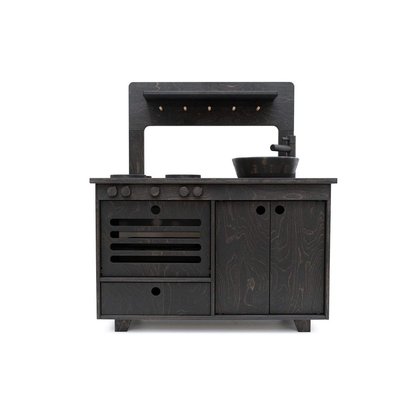 Raven Black Wooden Play Kitchen Kids Room Furniture Midmini
