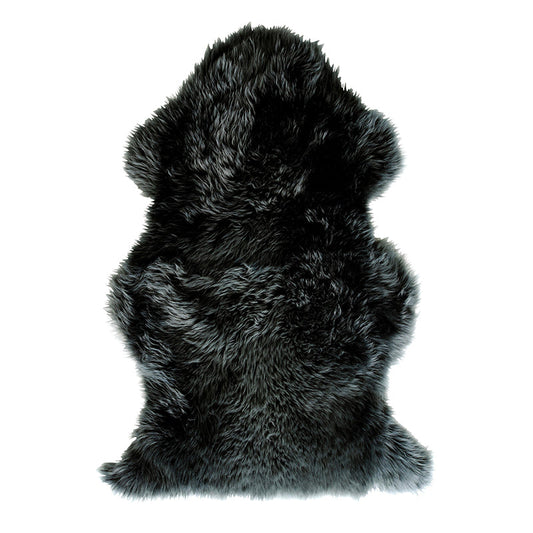 Gray sheepskin carpet