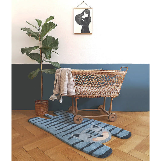 Blue Tiger Child Carpet