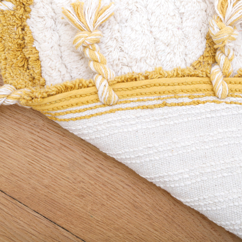 Natural mango round children's carpet