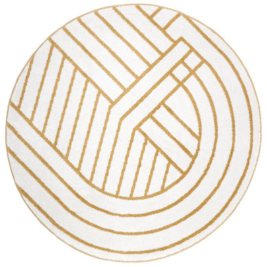 Luisa M Geometric round carpet