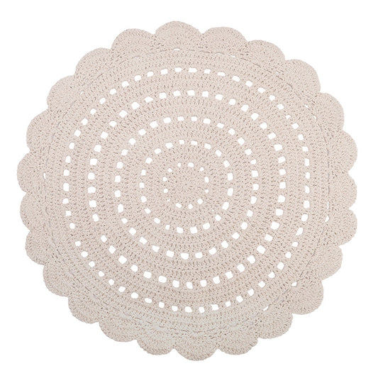 Alma Ecru Child Crochet Carpet