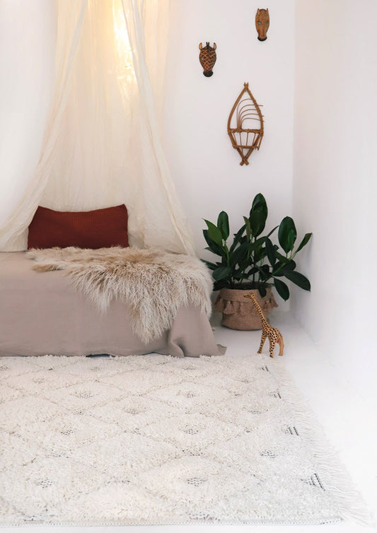 Bohemian white carpet