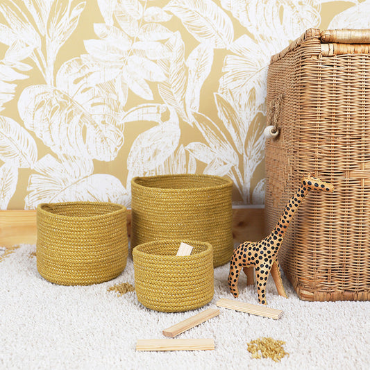 Ilse honey set of 3 storage baskets