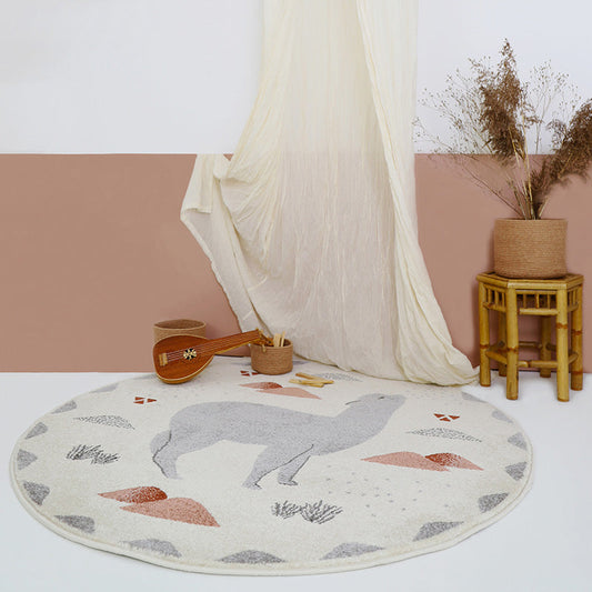 Andina Round Carpet Lamas