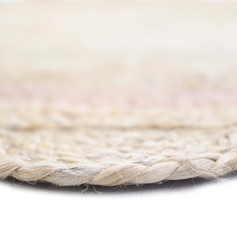 Neha nude jute round carpet
