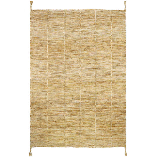 Lhena yellow brown L Contemporary wool carpet