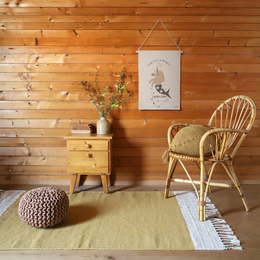 Lucia Mustard Contemporary Child Carpet