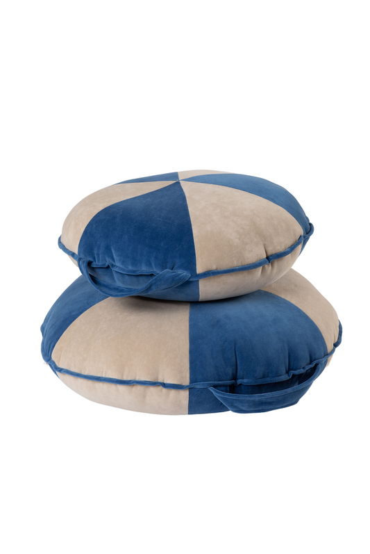 Blue & Beige Cookie Beanbag