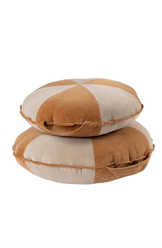 Caramel & Beige Beanbag