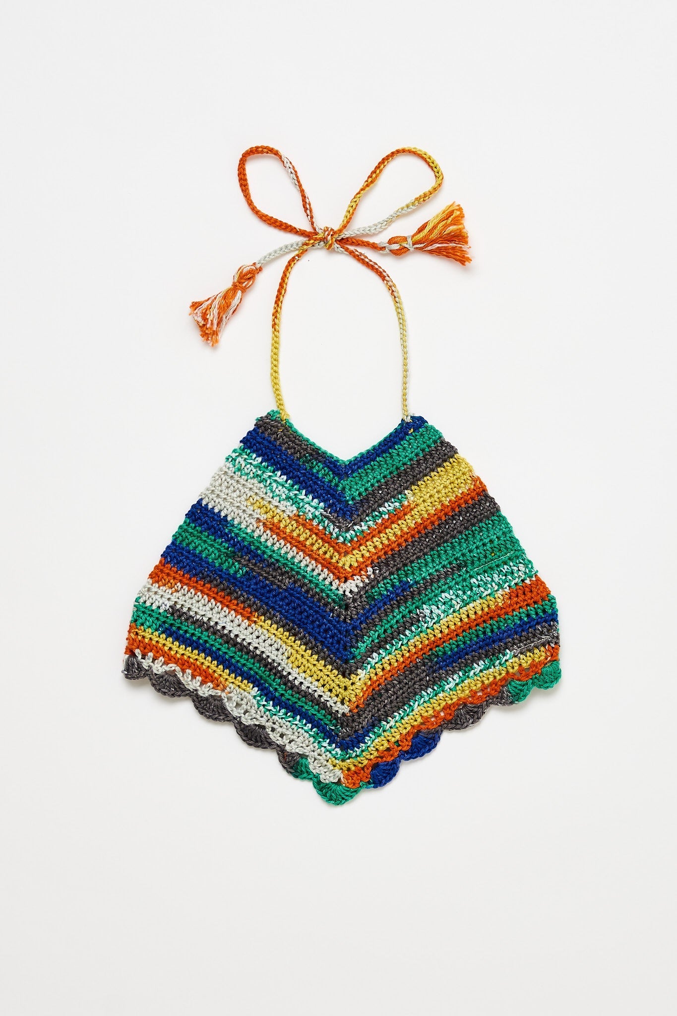 Multicolor Crochet Top Green Tops Maison Mangostan