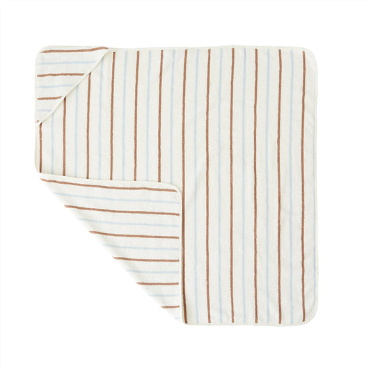 Raita Hooded Towel - Caramel / Ice Blue Towel OYOY