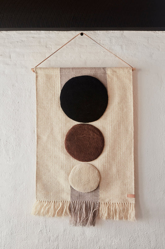 Maru Wall Rug - Brown / Offwhite Wall decoration OYOY