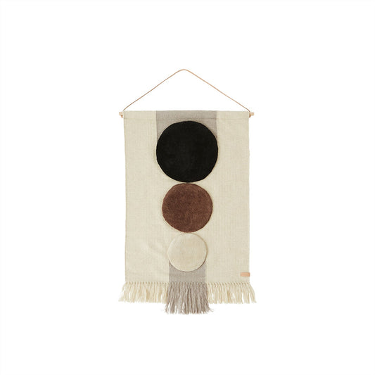 Maru Wall Rug - Brown / Offwhite Wall decoration OYOY