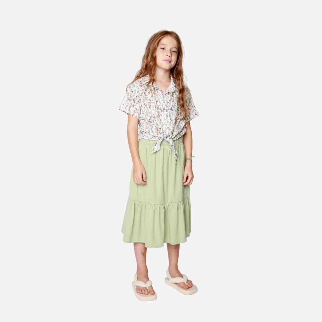 Volant Skirt: Reseda