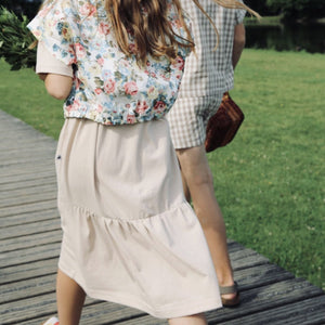 Volant Dress: Cement