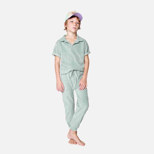 Towelling Polo: Topaz