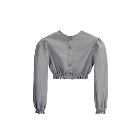 The Ginger Top - Grey poplin Tops Five of us