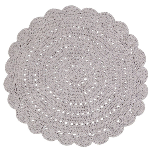 Alma Grey Crochet Child Carpet