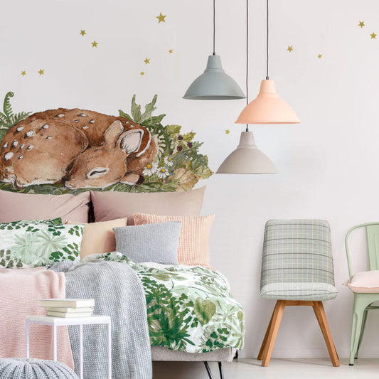 BEHIND THE BED SLEEP MY LITTLE DEER L WALLPAPER