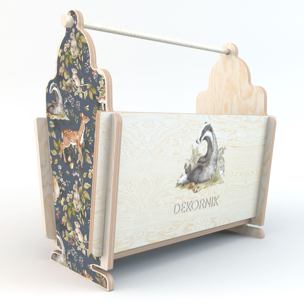 Little helper / organizing basket Cute Forest Animals Badger
