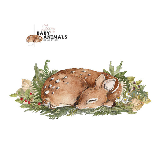 BEHIND THE BED SLEEP MY LITTLE DEER L WALLPAPER