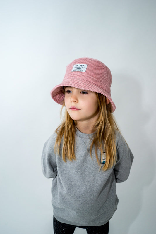 Corduroy Bucket Hat - Dusty Pink Accessories Lil' Boo