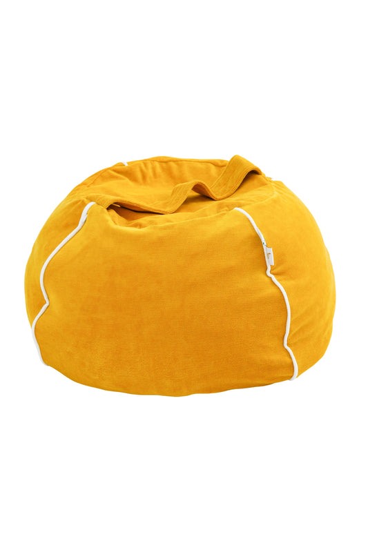 Velvet Mustard Bubble Beanbag Beanbags Wigiwama