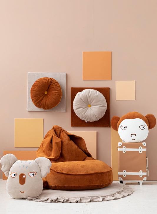 Velvet Cinnamon Bunny Beanbag Beanbags Wigiwama