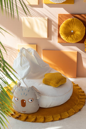Velvet White Bunny Beanbag Beanbags Wigiwama