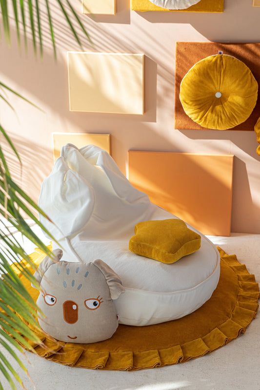 Velvet White Bunny Beanbag Beanbags Wigiwama