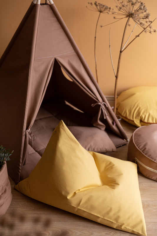 Plain Sunny Mustard Beanbag Beanbags Wigiwama