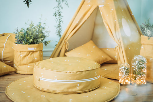 Honey Mustard Ottoman Beanbags Wigiwama
