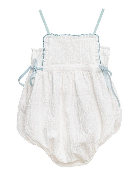 Ada Romper in White Baby Grows Cosmosophie
