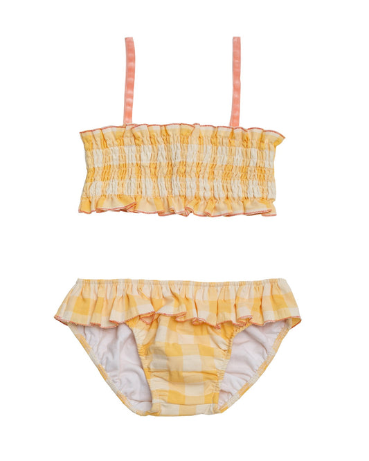 Apoline Bikini Gingham Yellow Swimwear Cosmosophie