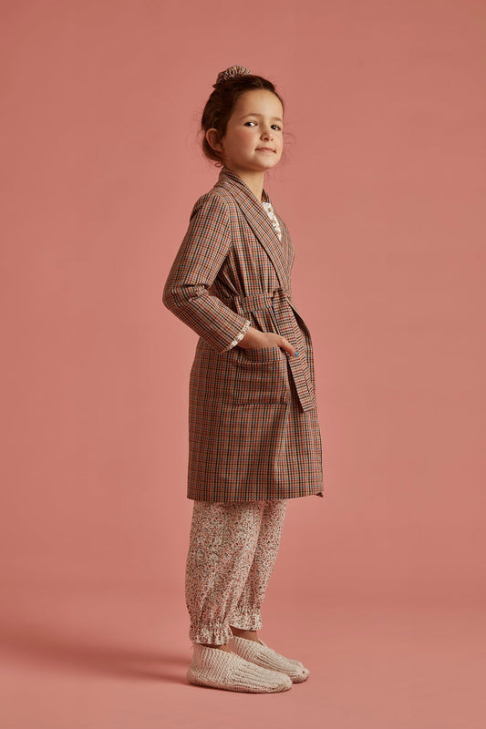 Robe Alf Brown plaid Nightwear BabyChi