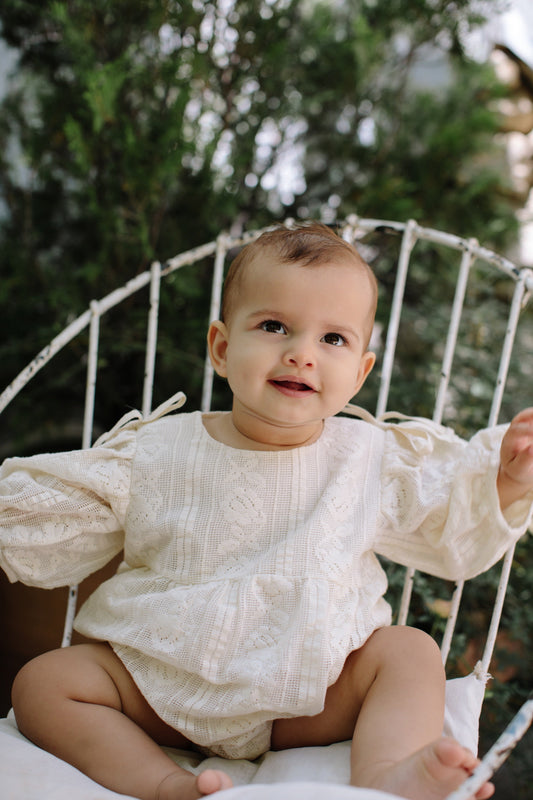 Rose romper Baby Grows Bebe Organic