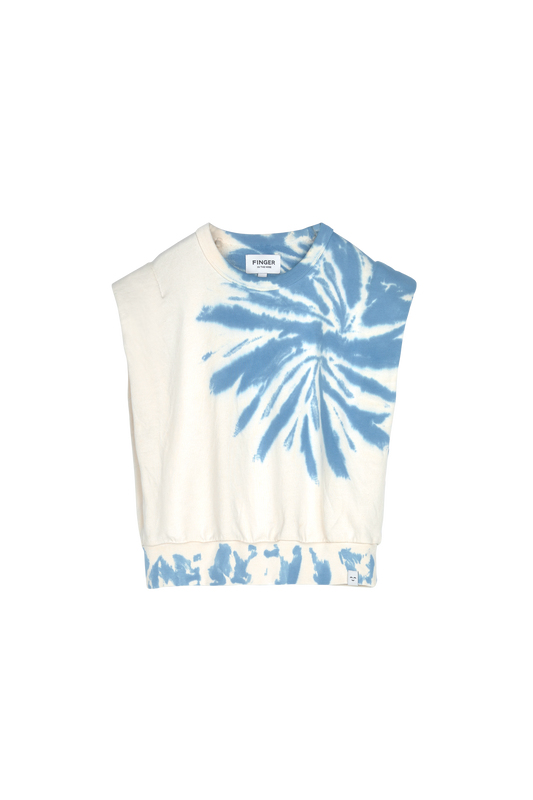 CAROL Blue Tie & Dye - Rounded Effect Sweater
