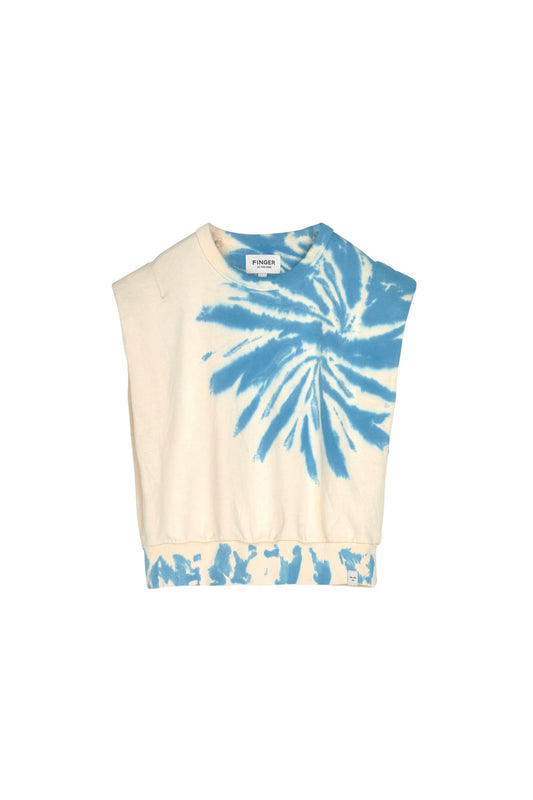 CAROL Blue Tie & Dye - Rounded Effect Sweater | Women Womenswear Finger in the nose