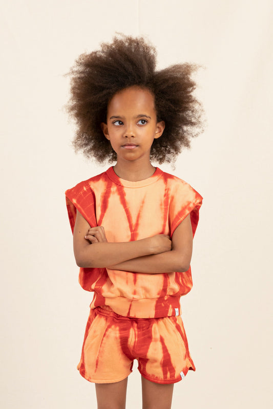 CAROL Coral Tie & Dye - Rounded Effect Sweater