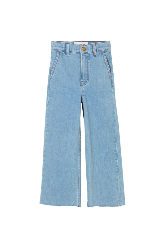 CHARLIE Bleached Blue - Loose Fit Cropped Jeans | Women