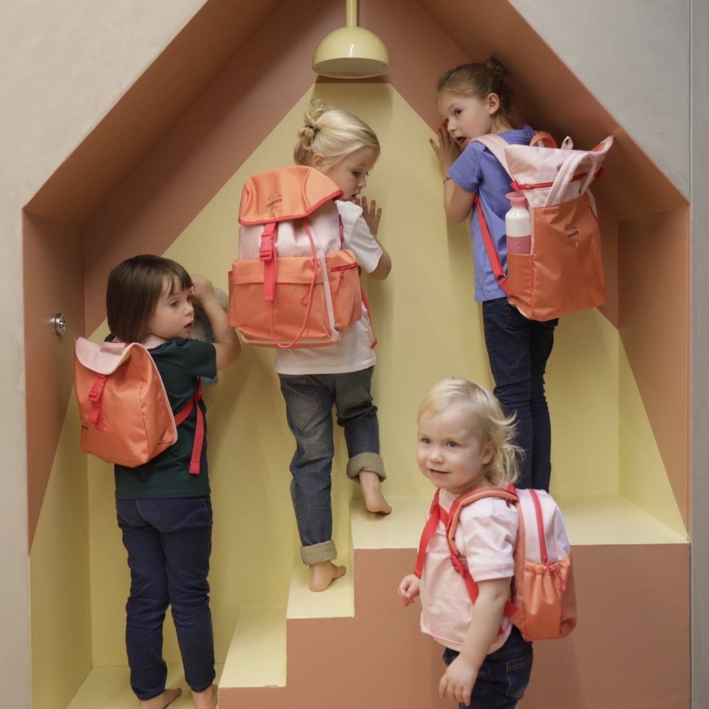 Eddi Backpack Pink Textiles Nofred