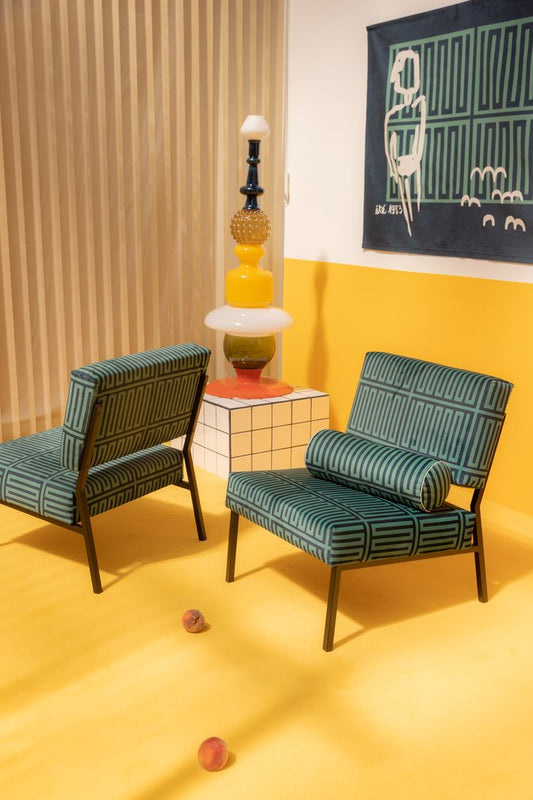 Elios Chair Green and Blue Kids Chairs Babel Brune