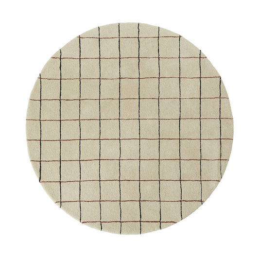 Circle Rug - Grid - Offwhite Rug OYOY