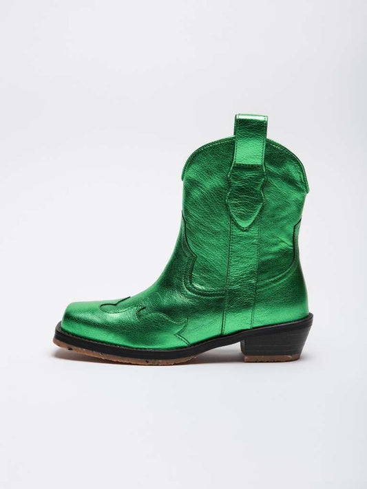 Citron Metallic Green Shoes Maison Mangostan