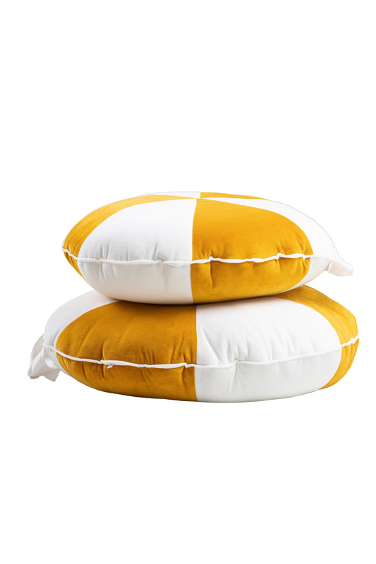 Mustard & White Cookie Beanbag