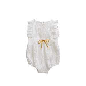 Hunter Romper in White Baby Grows Cosmosophie