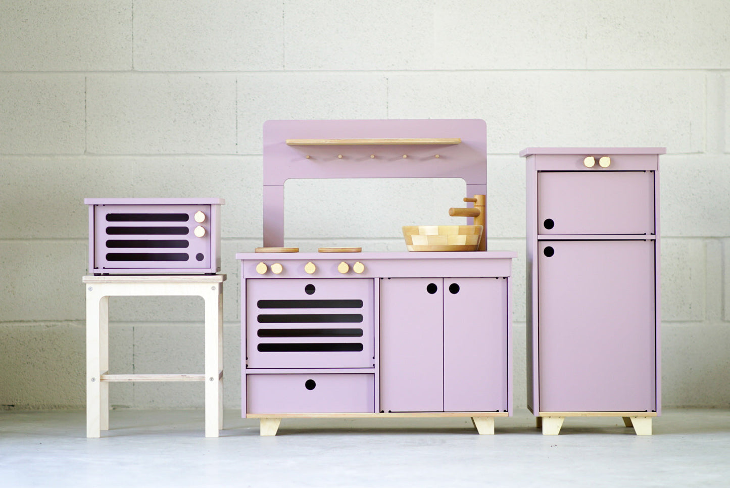 Lilac Wooden Play Kitchen Kids Room Furniture Midmini