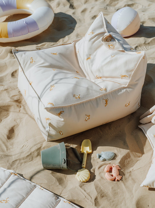Beige Tiger Beanbag Chair