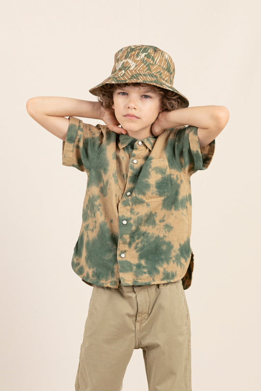DUSTER Khaki Tie & Dye - Short Sleeve Shirt